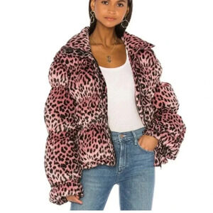 LPA Sora leopard puffy jacket